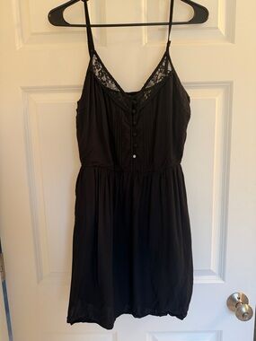 Abercrombie & Fitch Black Lace-Trim  Dress